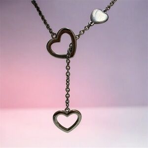 Y2K BIJOUX TERNER Silver Heart Chain Necklace